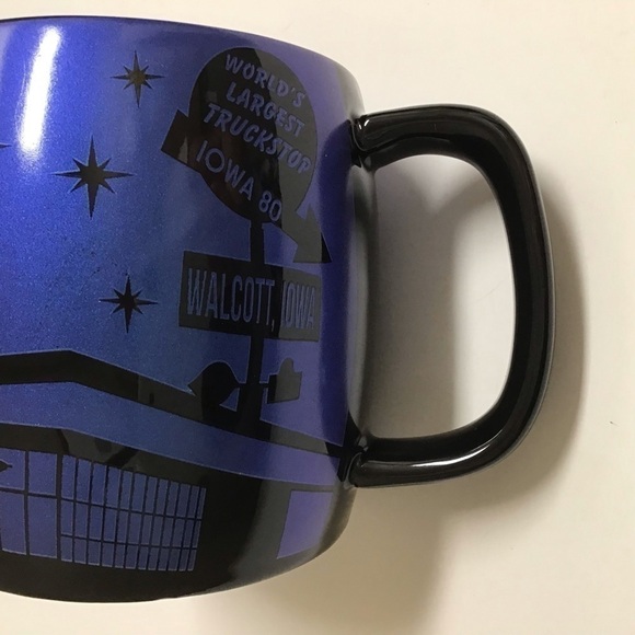 BIG Iowa 80 Truck-stop Mug Worlds Largest 22 oz. Trucker Sky Silhouette Blue NEW - Picture 8 of 16